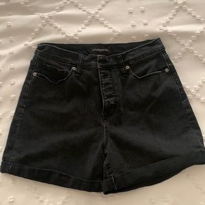 NWOT Banana Republic black denim shorts